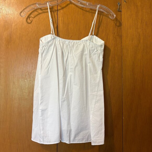 ZARA White Poplin Sweetheart Neck Top, Size: XS - Picture 3 of 4
